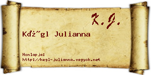 Kégl Julianna névjegykártya